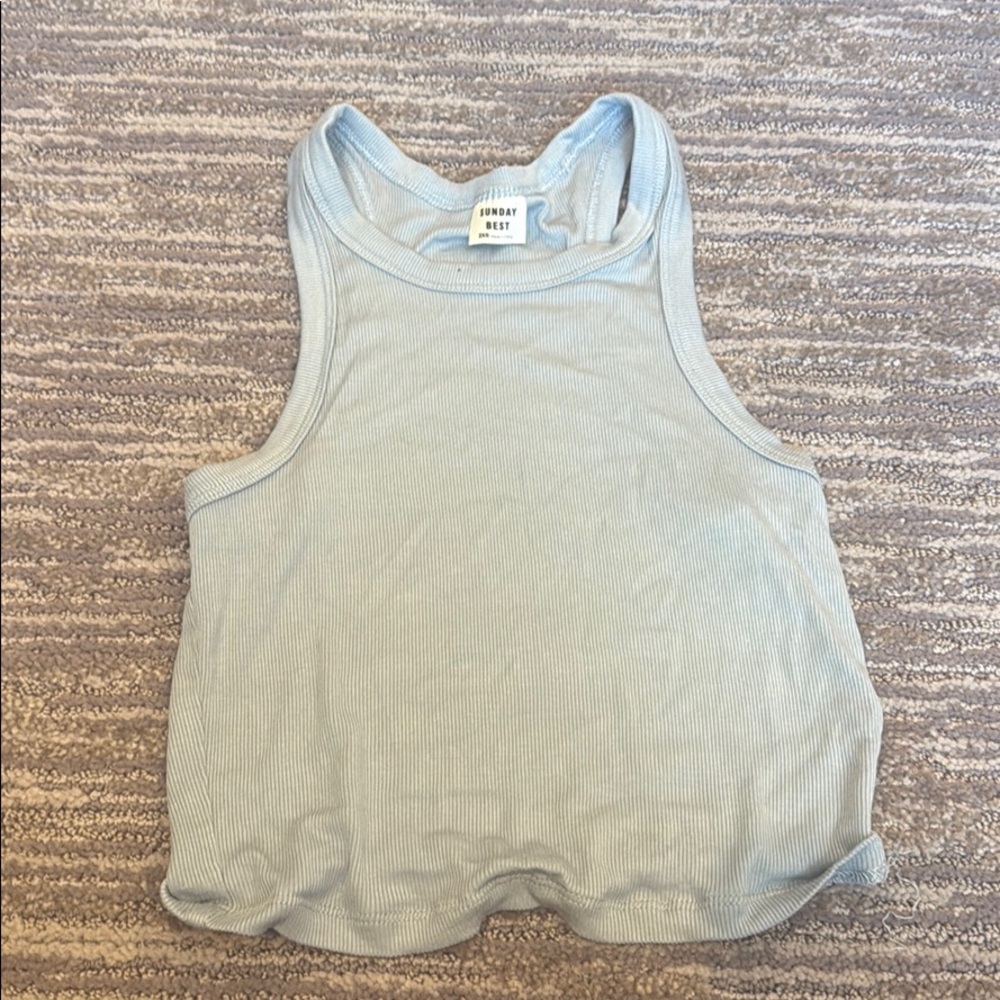 Aritzia Sunday best halter cropped tank